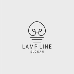 Lamp logo template vector illustration design