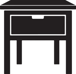 Modern black nightstand with drawer minimalist bedroom furniture