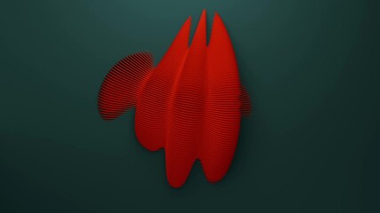 Abstract orange shape that pulses and moves against a dark background