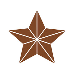 Obraz premium Brown Star Icon