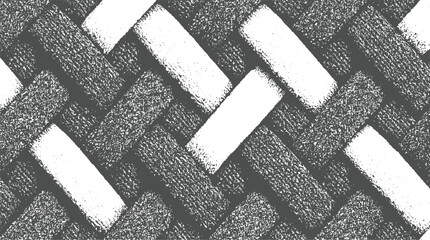 Monochrome abstract background with a distinct woven pattern of alternating light and dark bands creating a visually striking contrast and a sense of layered depth © Towhidul