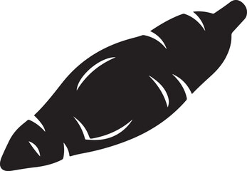 Black and white silhouette of a highlighter marker icon design