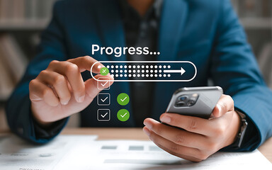 Tracking progress on mobile device