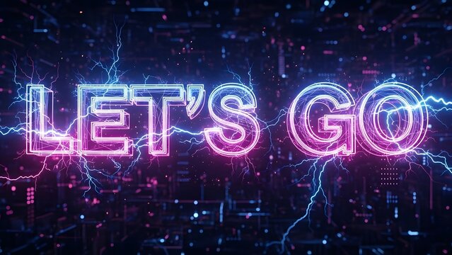 lets go motivation text words font
