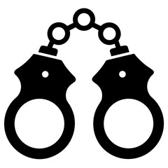 Isolated silhouette of law enforcement barriers