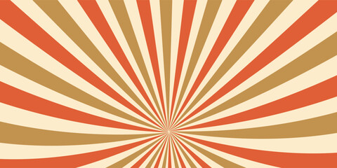 Groovy retro swirl burst, summer and carnival background. vector modern