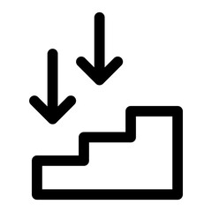 going down line icon
