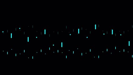 Abstract teal vertical data bars on a black background, representing analytics, statistics, performance metrics, and modern digital data visualization. - Powered by Adobe