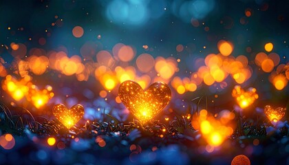 Glowing Orange Sparks on Dark Background.