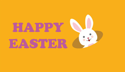 Fototapeta premium Easter card, poster, card with bunny