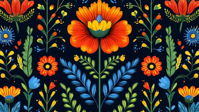 selective focus decorative elements paisley mehndi flowers symmetrical curls