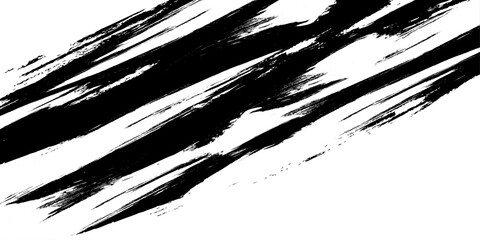 Vector black and white with grunge style, Abstract black and white brush strokes on a canvas with Black ink texture.