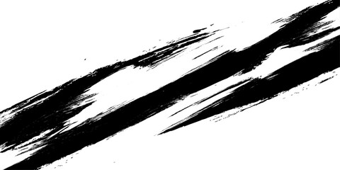 Vector black and white with grunge style, Abstract black and white brush strokes on a canvas with Black ink texture.