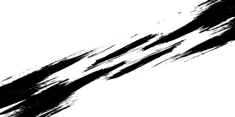 Vector black and white with grunge style, Abstract black and white brush strokes on a canvas with Black ink texture.