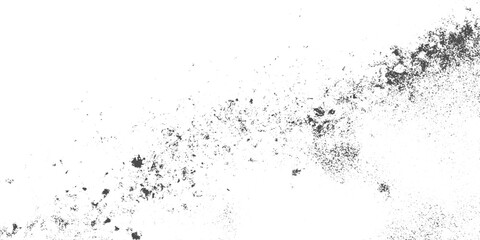 Obraz premium Black and White Grunge Metal Surface with Heavy Distressed Dust and Scratch Texture, Charcoal Smoke Trail on White Background with Strong Atmospheric Grunge Effect.