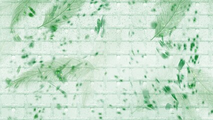 Fototapeta premium Abstract Blue Background with Copy Space Green Leaf Abstract Pattern Background Texture Design.