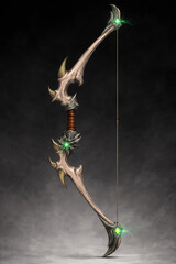 Dark Fantasy Bone Bow with Green Magic