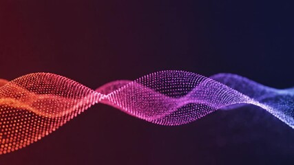 Digital waveform abstract background data flow motion graphic - Powered by Adobe