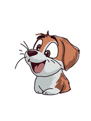 friendly cute puppy mascot vector artwork