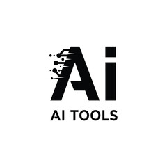 Fototapeta premium Artificial Intelligence Tools Logo Design Concept