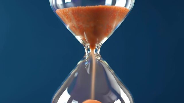 Hourglass Time Passing - A Visual Metaphor for the Passage of Time and Deadlines.