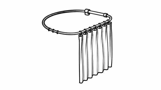 Illustration of a hair accessory with pleated fabric attached to a circular band, showcasing detail and texture