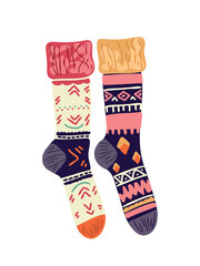 pair of colorful socks vector illustration