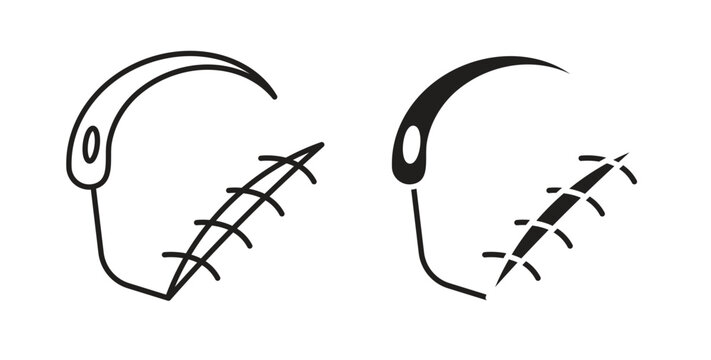 Suture icon isolated vector Illustration. Vector pictogram for web and app