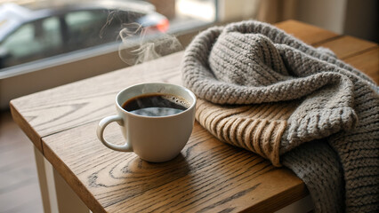 cup of coffee on the table