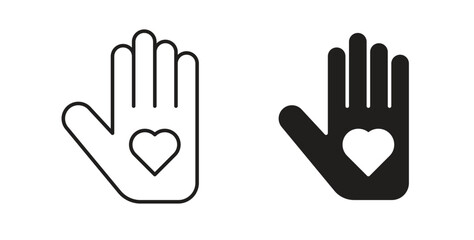 Obraz premium Voluntary service icon isolated vector Illustration. Vector pictogram for web and app