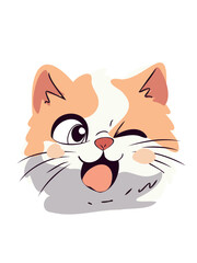 adorable soft furry kitty close-up artwork