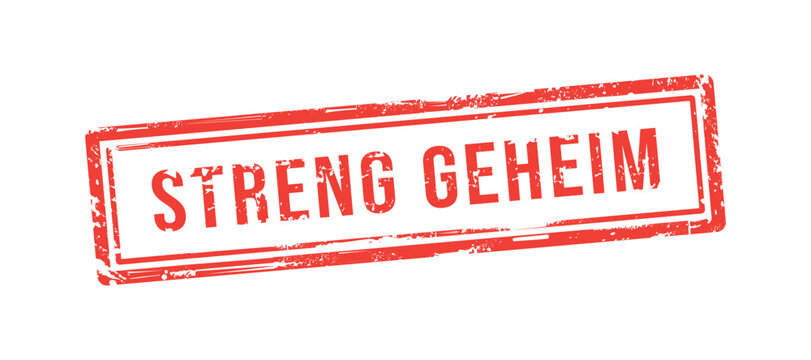 STRENG GEHEIM, TOP SECRET german stamp