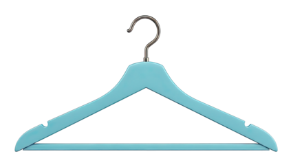 Light Blue Wooden Hanger with Metal Hook