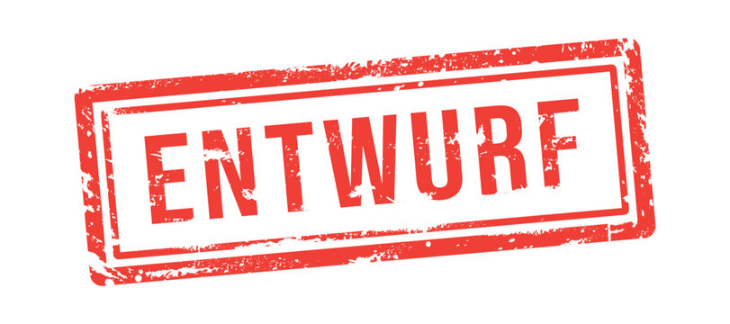 ENTWURF, DRAFT grunge stamp