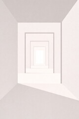 Standing at the end, to see the beginning. There is a conceptual image for reflection, orientation, decision-making, change of perspective. For training, psychotherapy. With space for text.