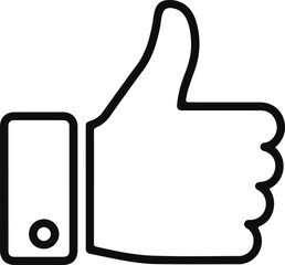 Obraz premium Thumbs Up Like Icon for Social Media Engagement and Approval