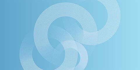 Abstract minimalist banner background, pastel colorful, blue and white gradations. Circle effect style modern art
