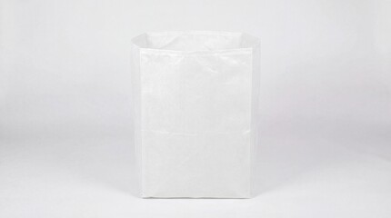 Flexible intermediate bulk container FIBC white bag empty inside
