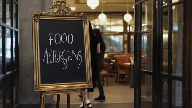 Food allergens in a restaurant.