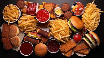 Fast Food Variety Plate

