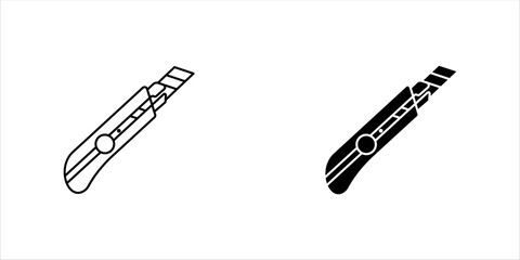 Cutter icon set, vector illustration on white background