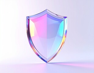 Minimalist Glass Security Symbol for Web and App Design