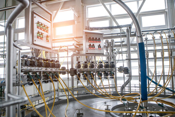 equipment control panel in an industrial enterprise