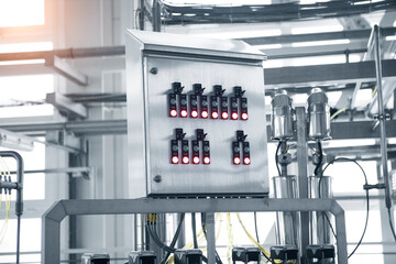 equipment control panel in an industrial enterprise