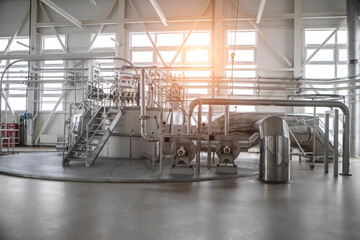 milk powder processing plant inside view of the equipment
