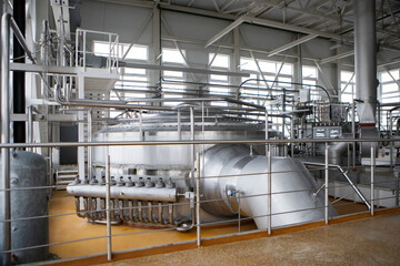milk powder processing plant inside view of the equipment