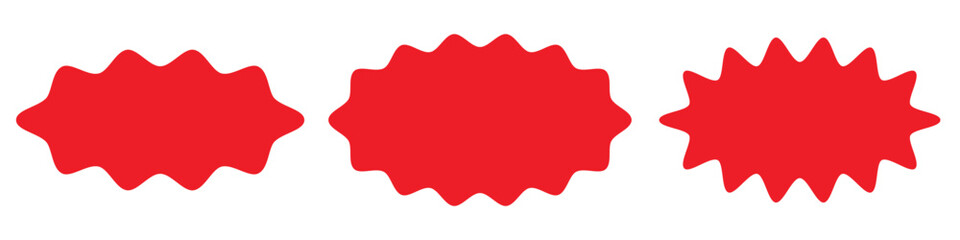 Starburst Sale Price Stickers & Labels Set - Blank Discount Badges & Tags  © MdShoibur