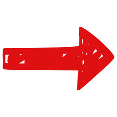 手書きの赤い矢印のイラスト