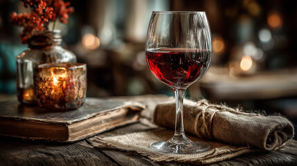 A glass of wine. Still life
