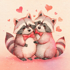 Romantic Valentine Illustration with Hearts and Love Symbols